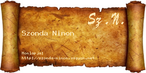 Szonda Ninon névjegykártya